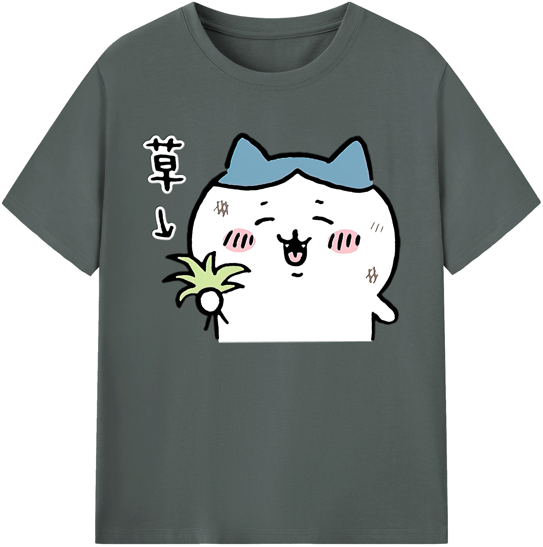 （画像用） ちいかわ ハチワレ Chii-kawa hachiware 綿100％ メンズ半袖Tシャツ｜肌触りやわらか＆通気性
